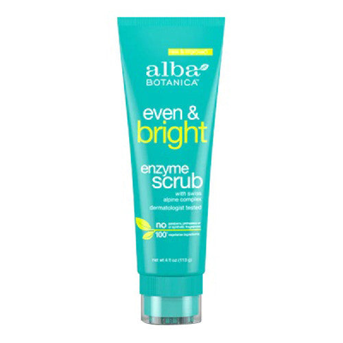 Alba Botanica Even and Bright Enzyme Facial Scrub, 4 Oz